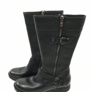 New Børn Black Leather Kendell Boots, US Size 10 M